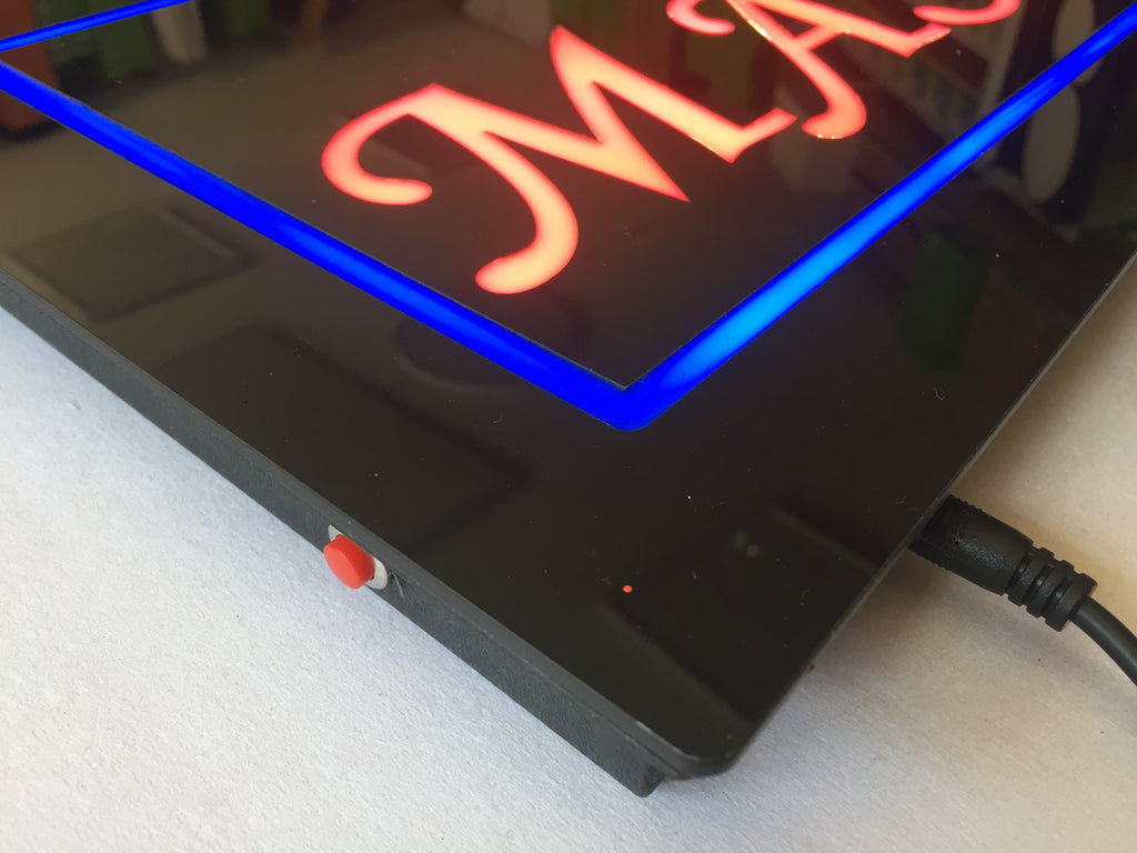 LED-Schild OPEN MASSAGE (Rot/Orange/Blau/Grün)