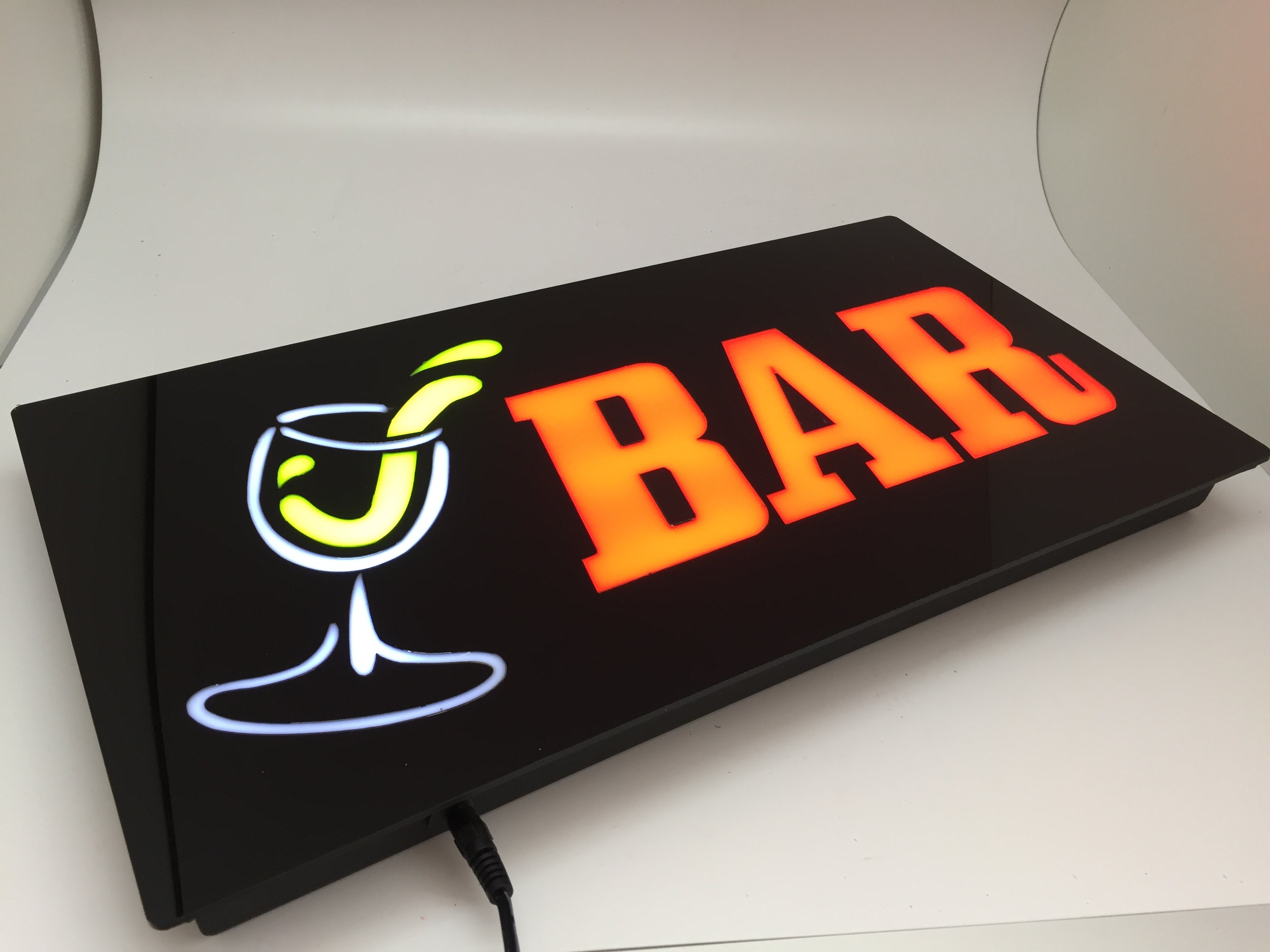 LED-Schild BAR (Orange/Gelb/Weiß)