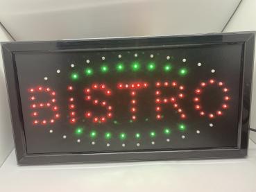 LED-Schild BISTRO (Blau/Rot/Grün)