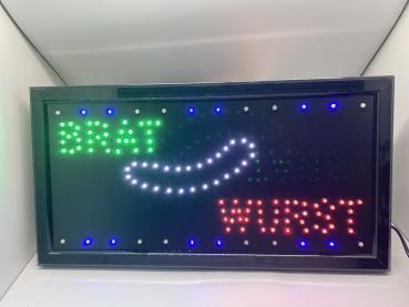 LED-SCHILD BRATWURST (Grün/Weiss/Rot)