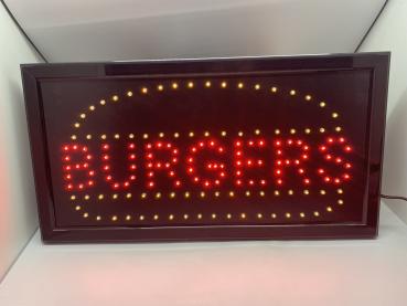 LED-SCHILD BURGERS (Gelb/Rot)