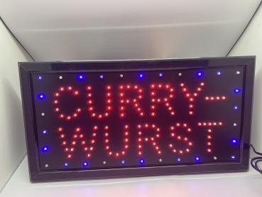 LED-SCHILD CURRYWURST (Rot, Blau)