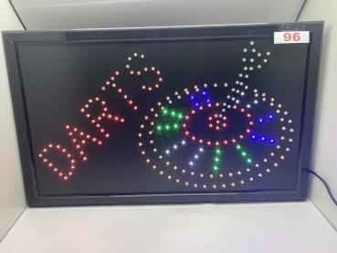 LED-SCHILD DARTS (Rot/Blau/Weiss/Gelb)