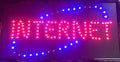 LED-Schild INTERNET (Rot/Blau)