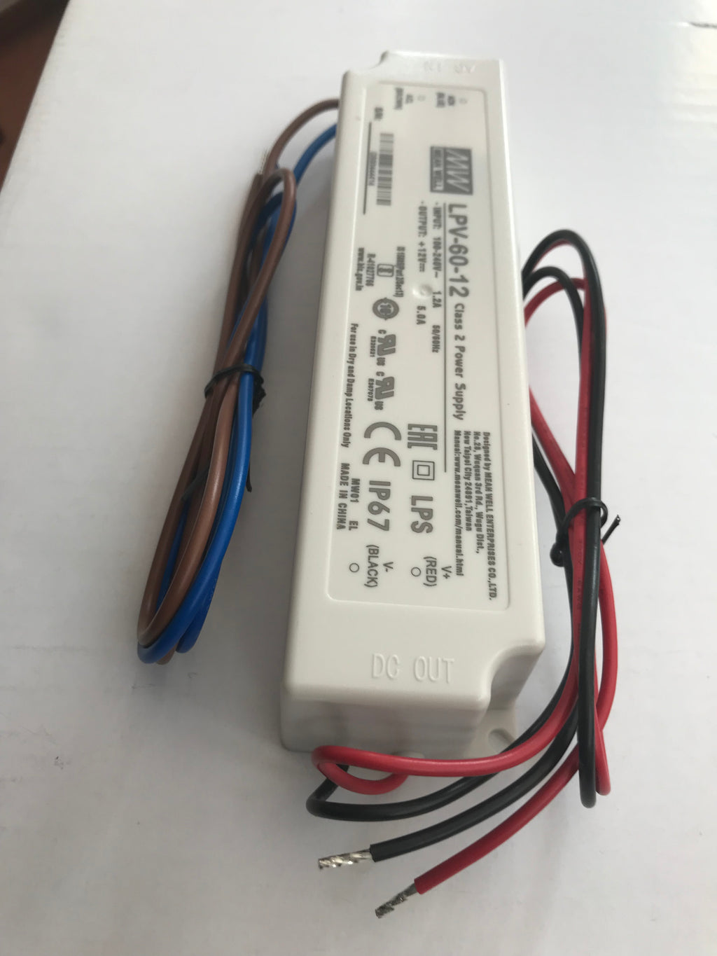 LED Trafo / Meanwell Netzteil 12V 60W (IP67)