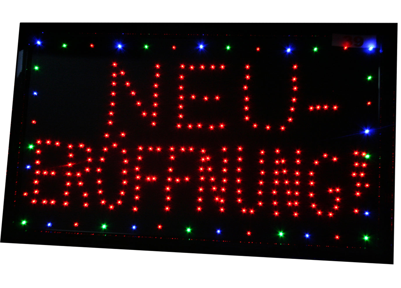 LED-SCHILD NEUERÖFFNUNG (Rot/Blau/Grün)