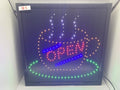 LED-SCHILD OPEN CAFE (Rot/Gelb/Blau/Grün)