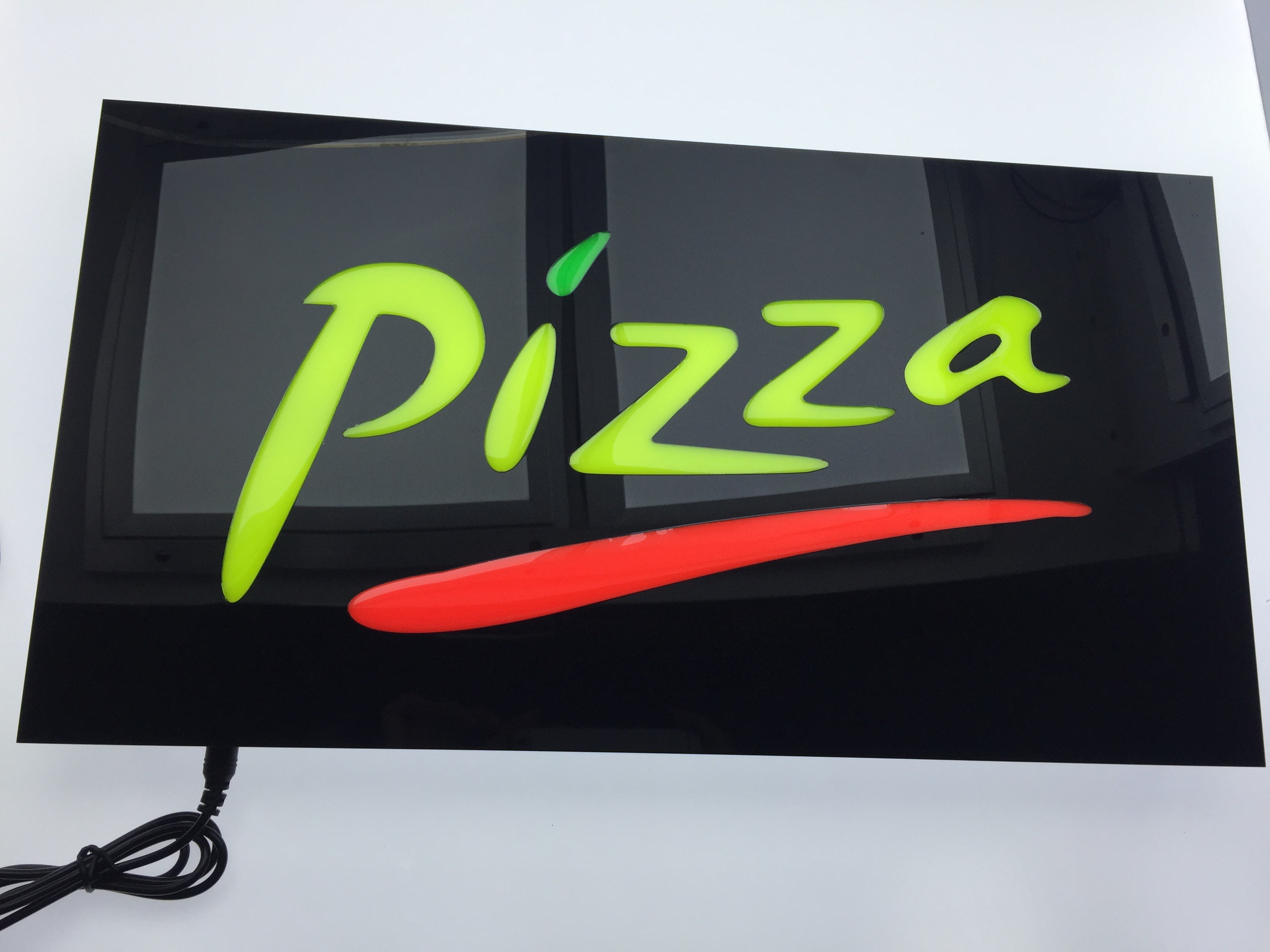 LED-Schild PIZZA (Gelb/Rot/Grün)