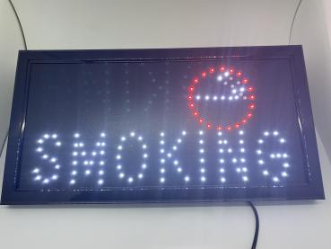LED-Schild SMOKING (Rot/Gelb)