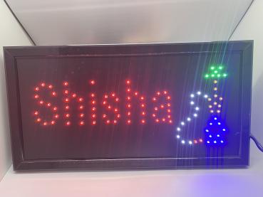LED-Schild SHISHA (Rot/Gelb/Grün/Weiss/Blau)