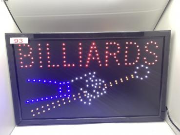 LED-SCHILD BILLIARDS  (Rot/Blau/Weiss/Gelb)