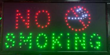 LED-Schild NO SMOKING (Rot,Grün Weiß)
