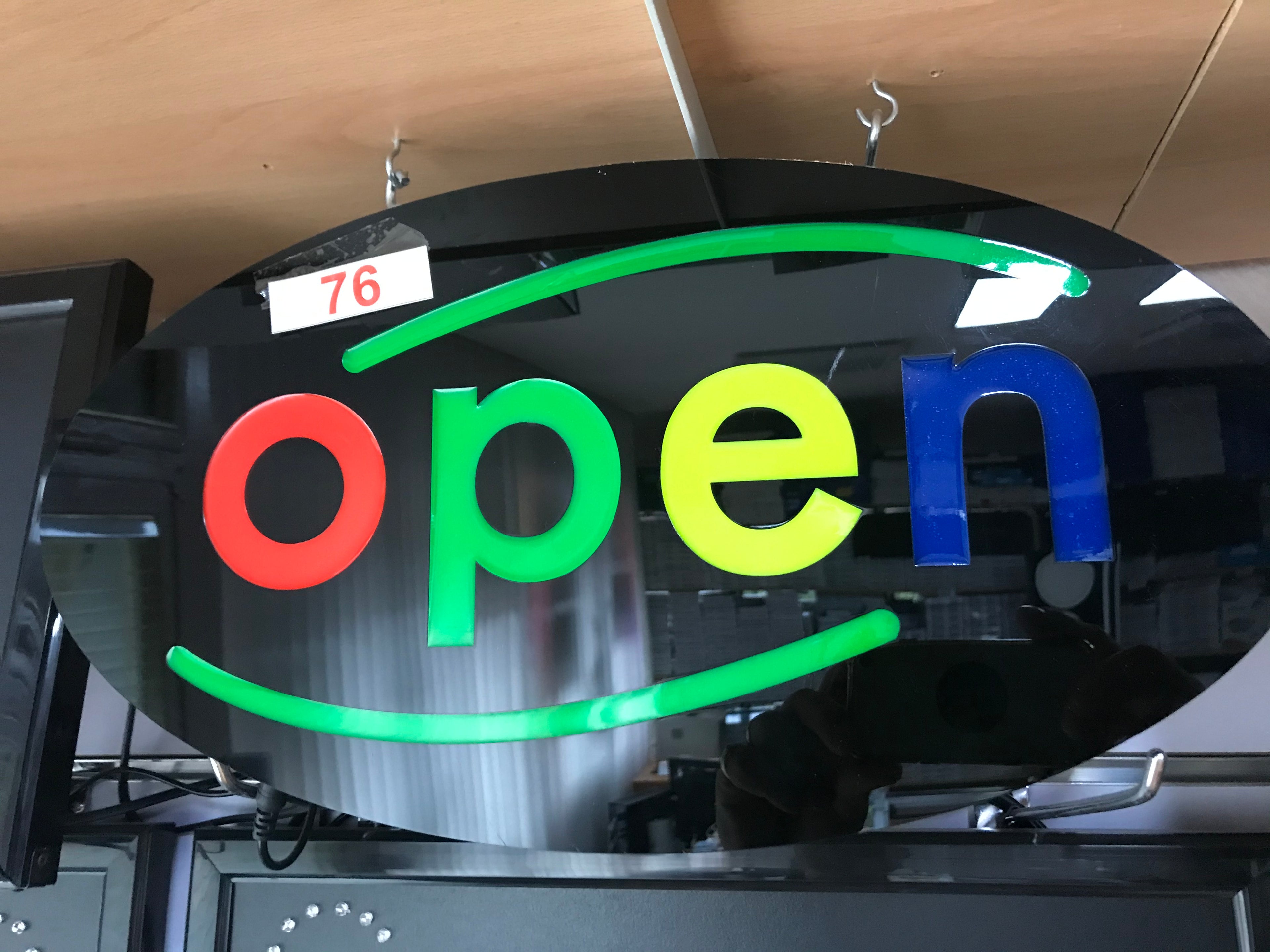 LED-Schild OPEN (Rot/Gelb/Grün/Blau)