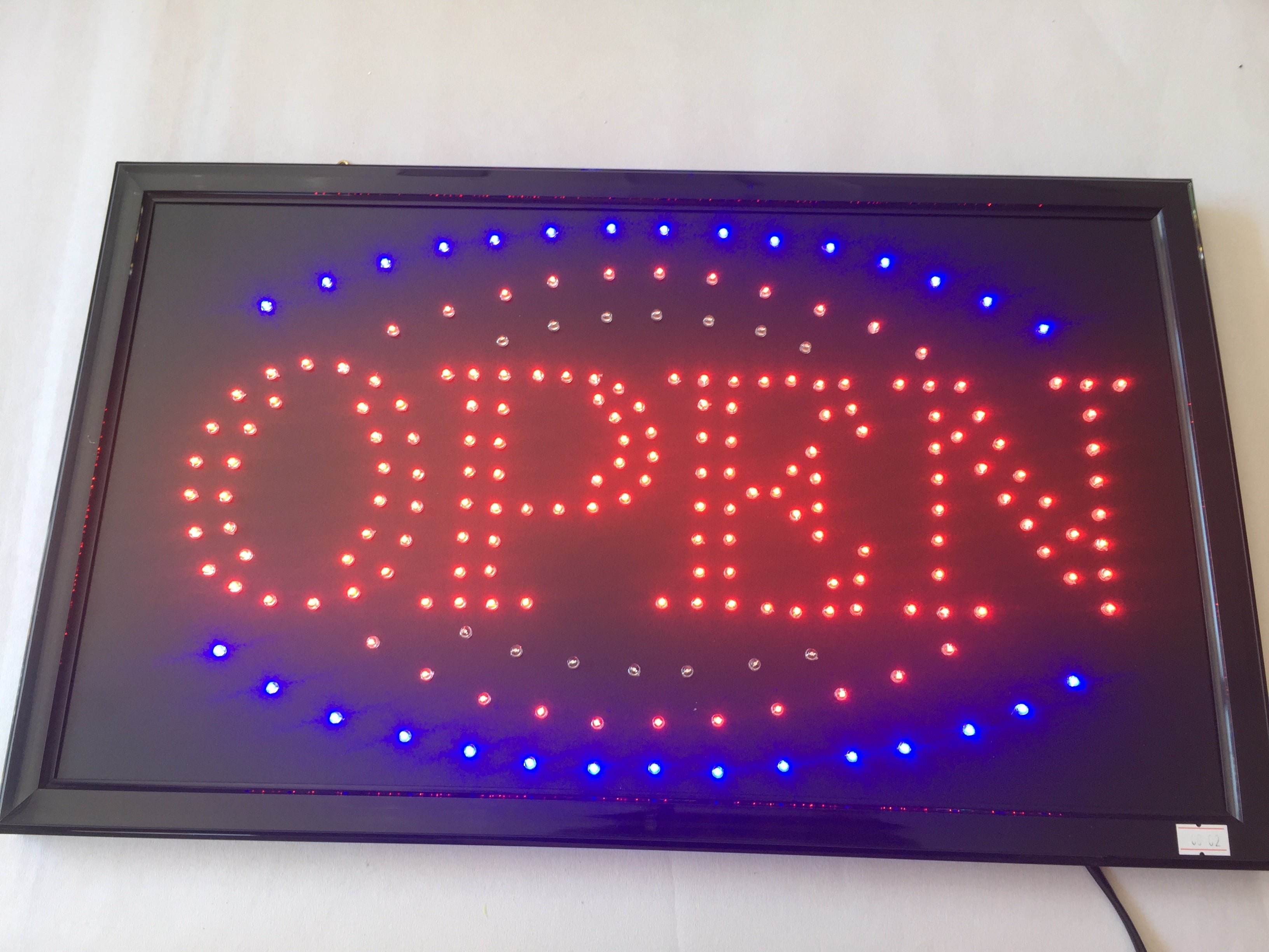 LED-Schild OPEN (Rot/Blau/Grün/Weiß)