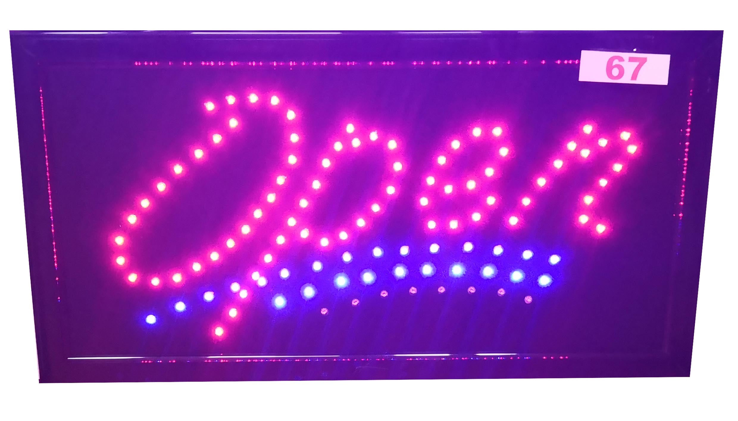 LED-Schild OPEN (Rot,Blau)