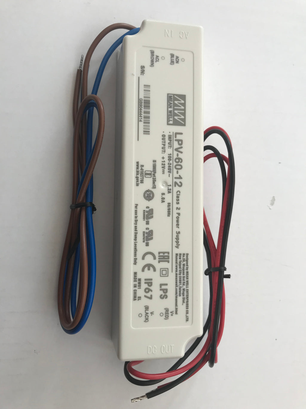 LED Trafo / Meanwell Netzteil 12V 60W (IP67)