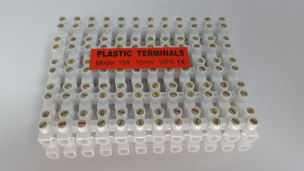 Verbindungsklemme 15A – 12mm – 10x12-polig (Weiß)
