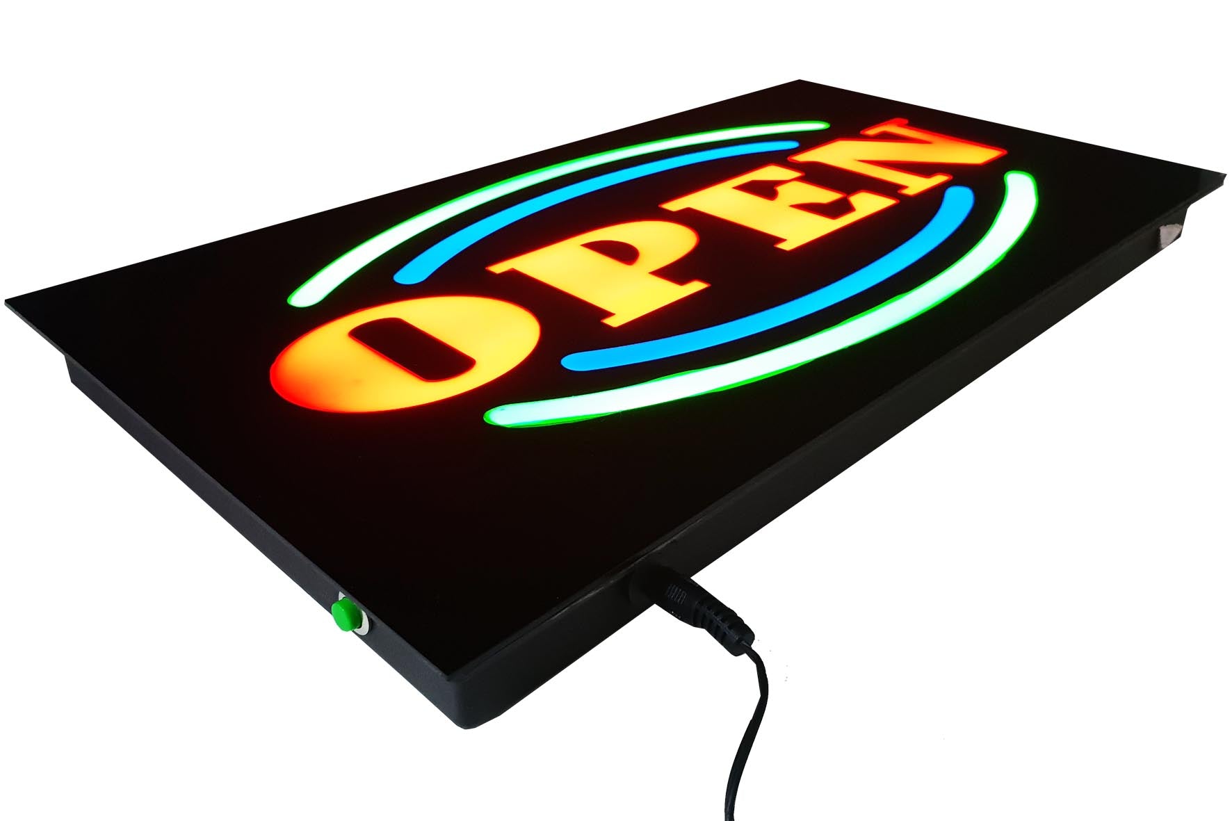 LED-Schild OPEN (Rot/Grün/Blau)