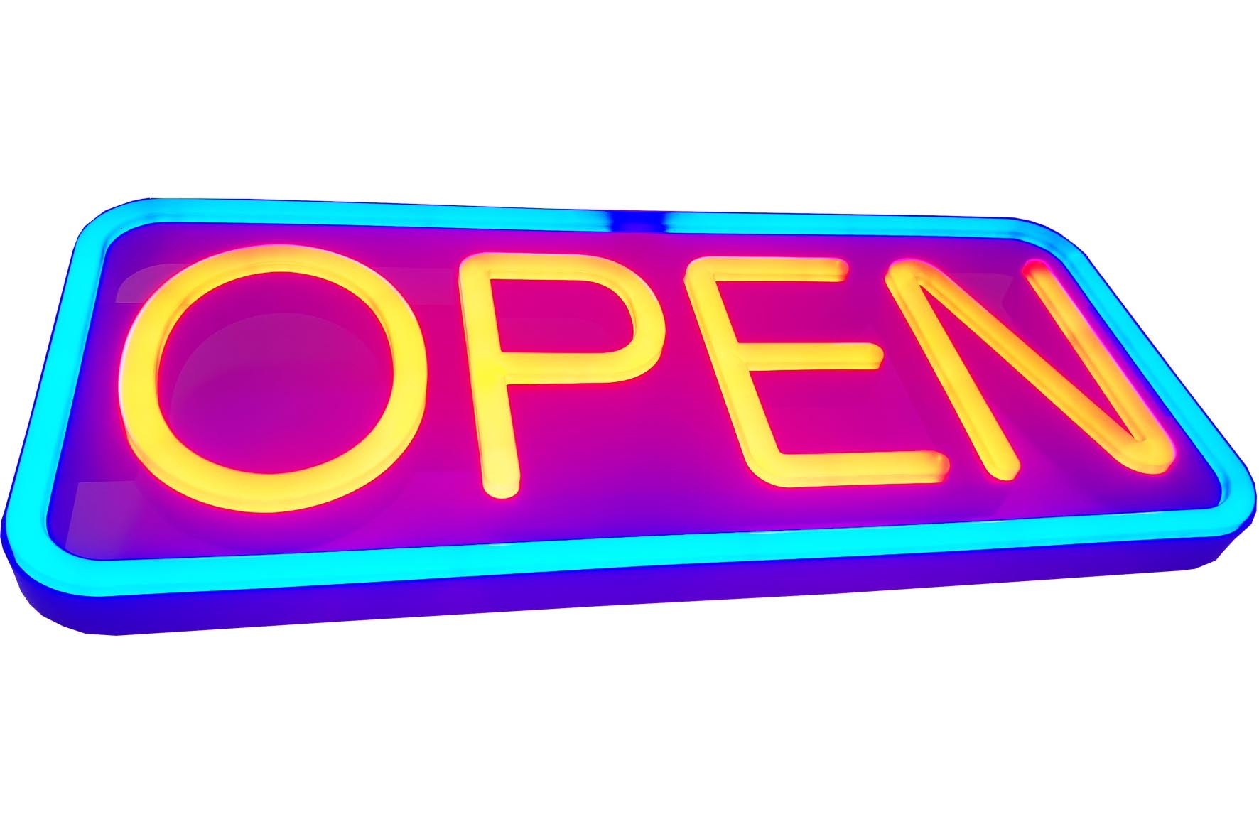 LED-Röhren-Schild OPEN (Rot/Blau)