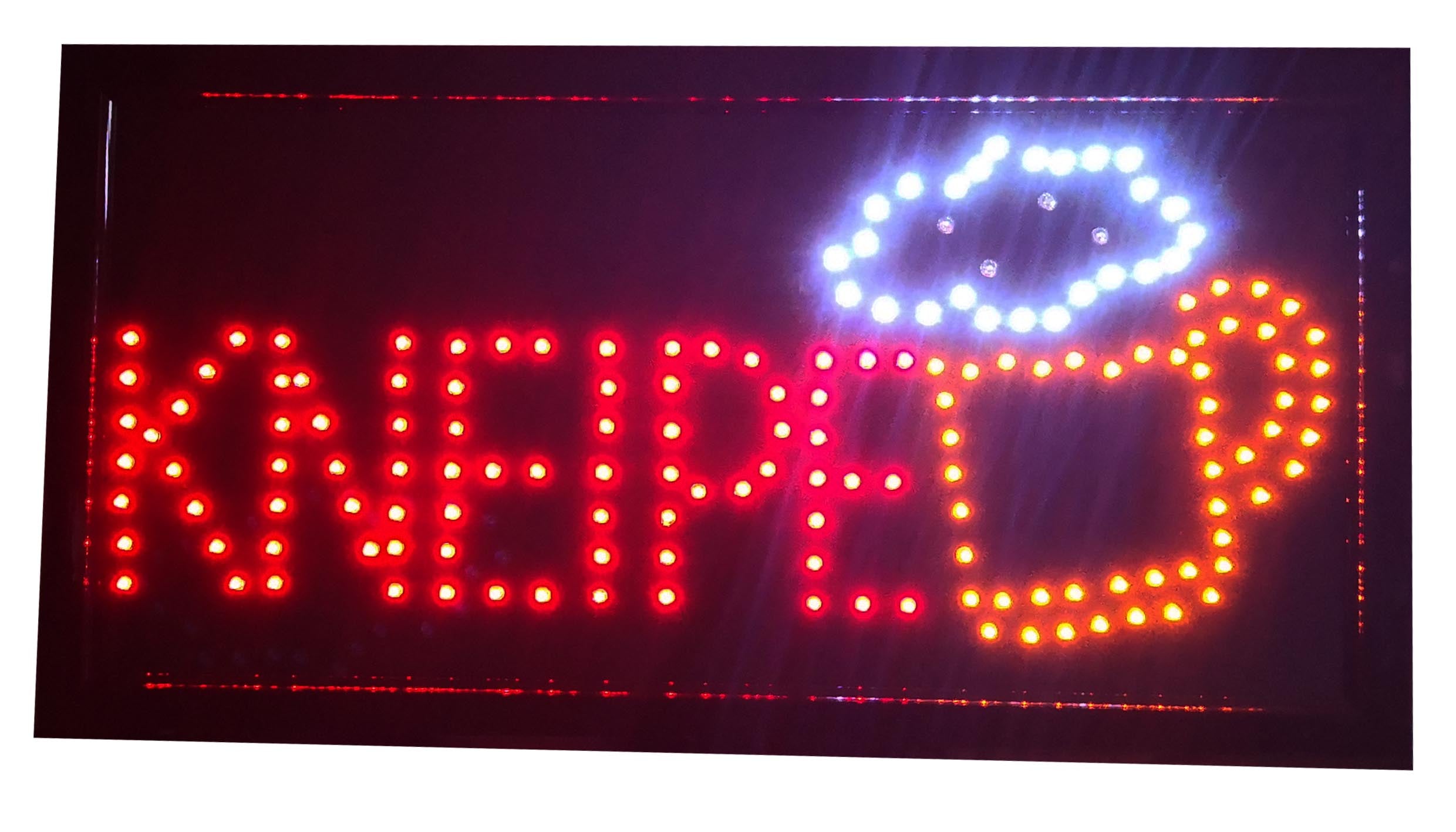 LED-Schild KNEIPE BEER (Rot/Gelb/Weiß)