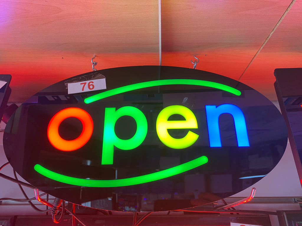 LED-Schild OPEN (Rot/Gelb/Grün/Blau)