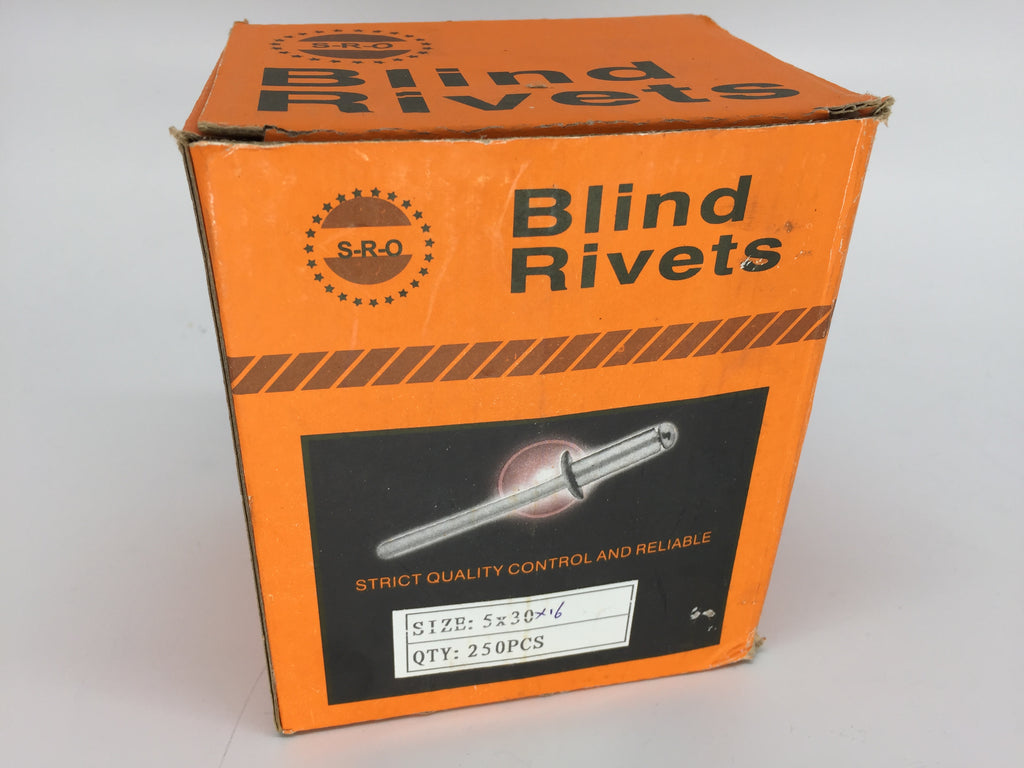 Blindnieten 5x30x16 mm Flachkopf