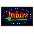 LED-Schild IMBISS Rot Blau Grün