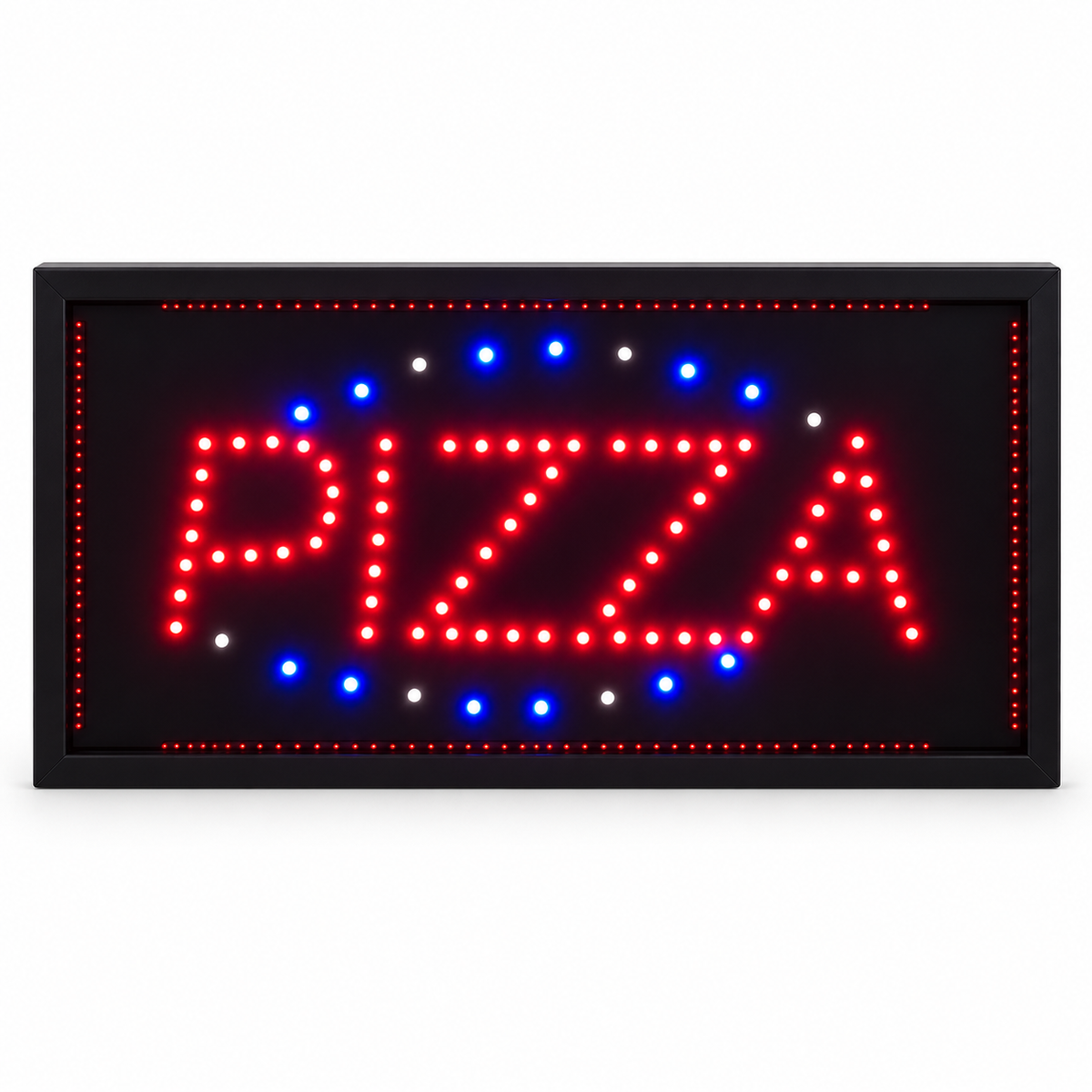 LED-Schild PIZZA Rot Blau