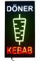 Preview: LED-Schild DÖNER KEBAB (rot, gelb, weiß)