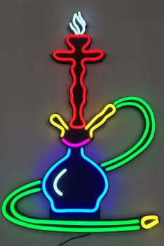 LED-Schild Shisha im Neon Design (rot, grün, blau, gelb, weiß)