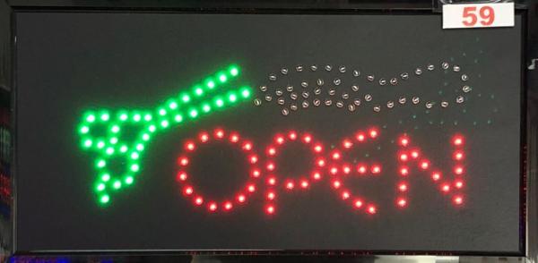  LED-Schild OPEN (rot, gelb, grün, blau)
